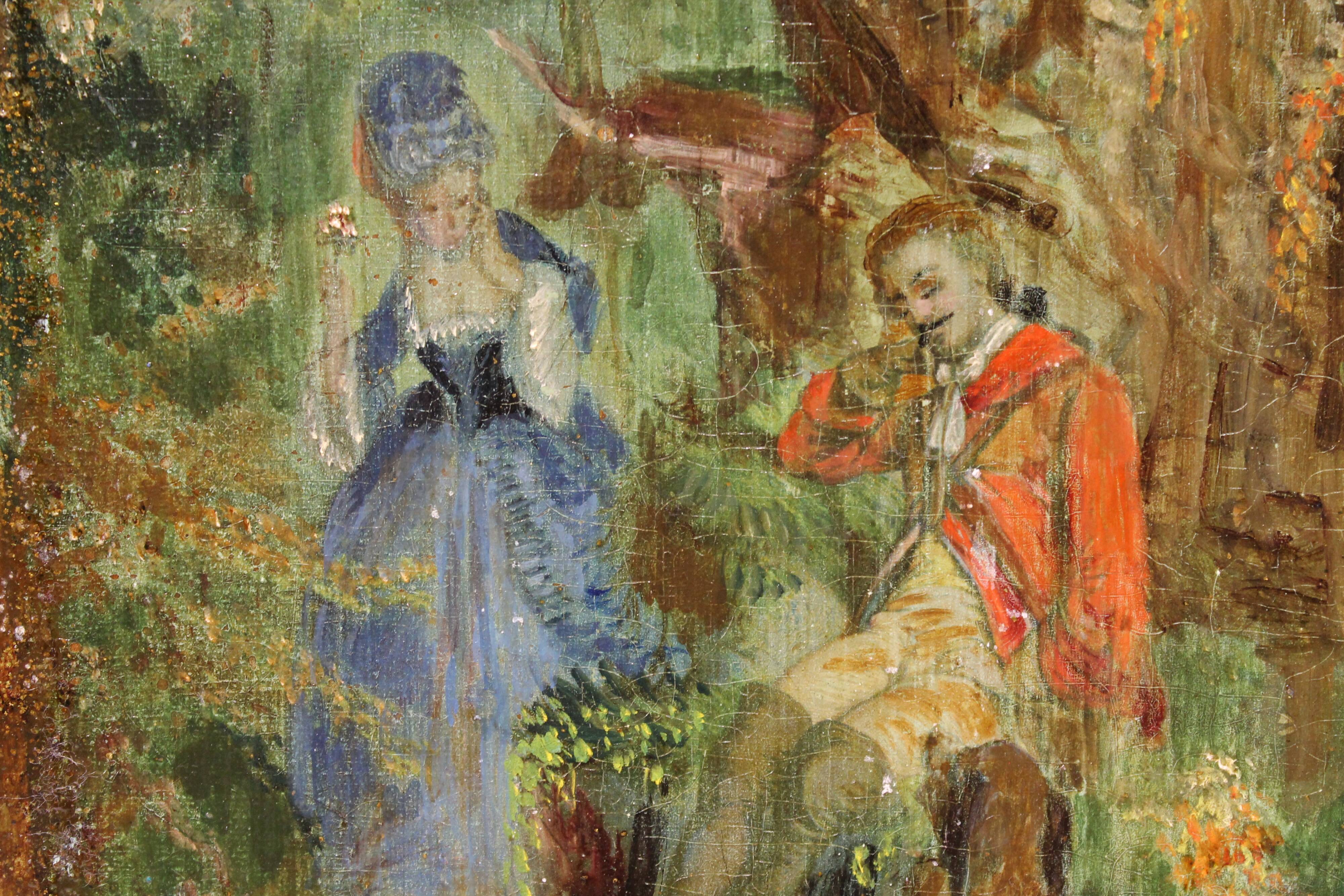 2 panneaux peinture romantique