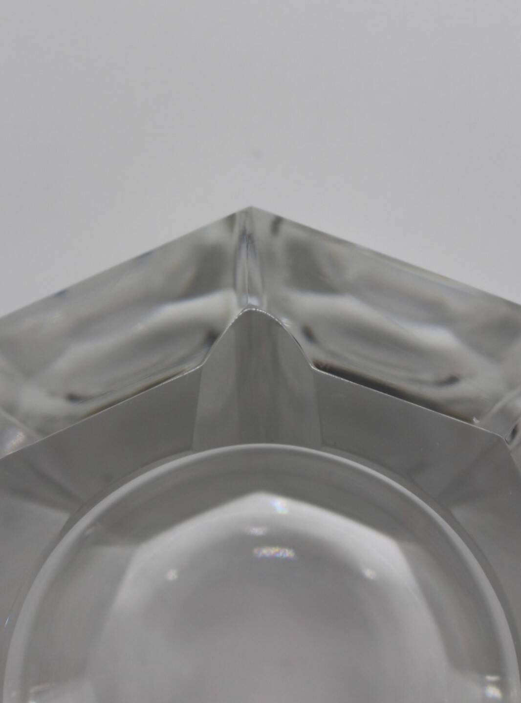 Val St Lambert octagonal crystal ashtray