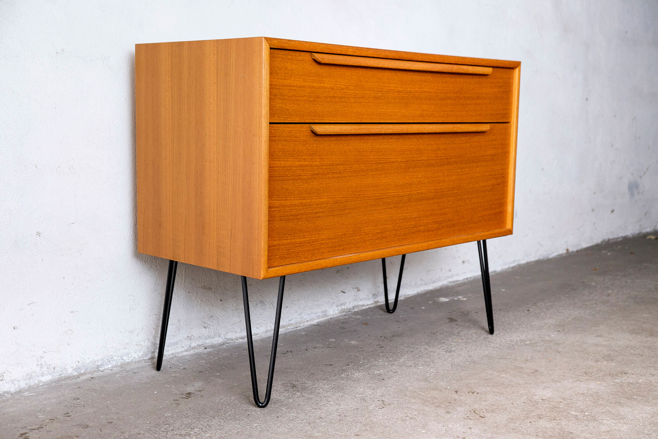 Vintage teak chest of drawers by Wk Möbel, 1970s