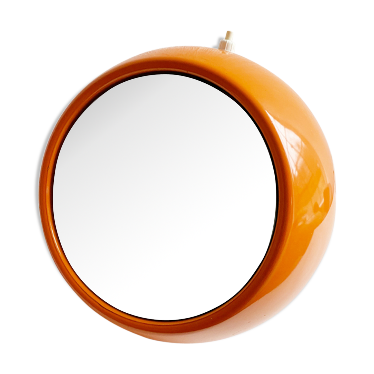 Spaceage mirror table lamp in orange