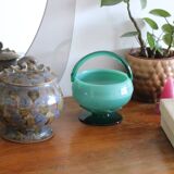 Empty pocket basket in two-tone murano glass