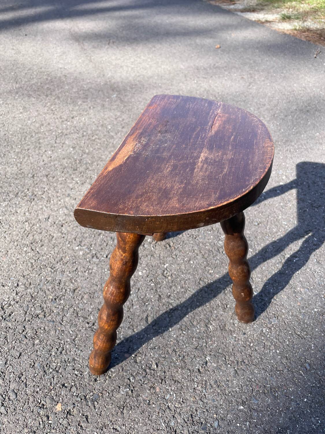 Wooden farmhouse stool
