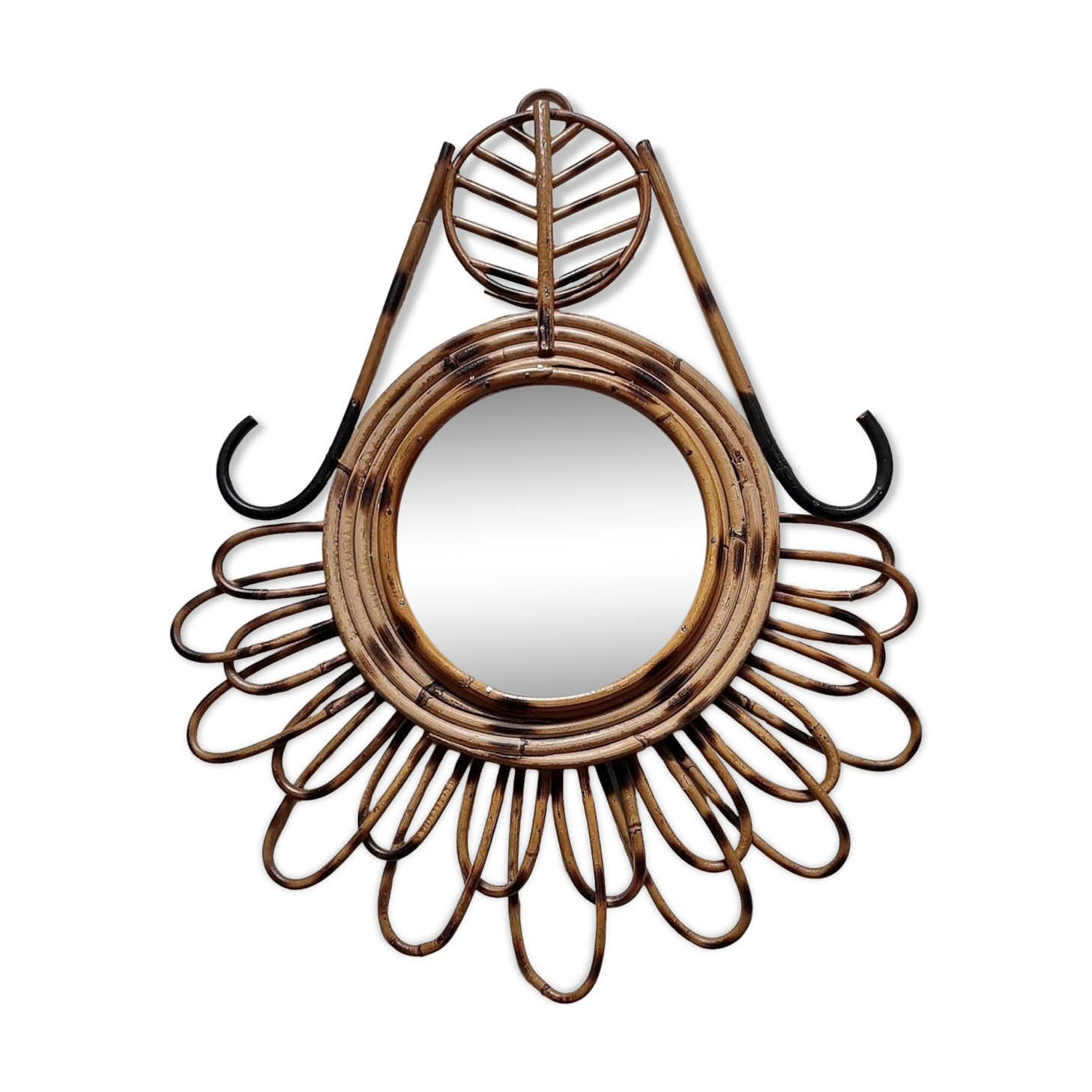 Miroir demi soleil roseaux