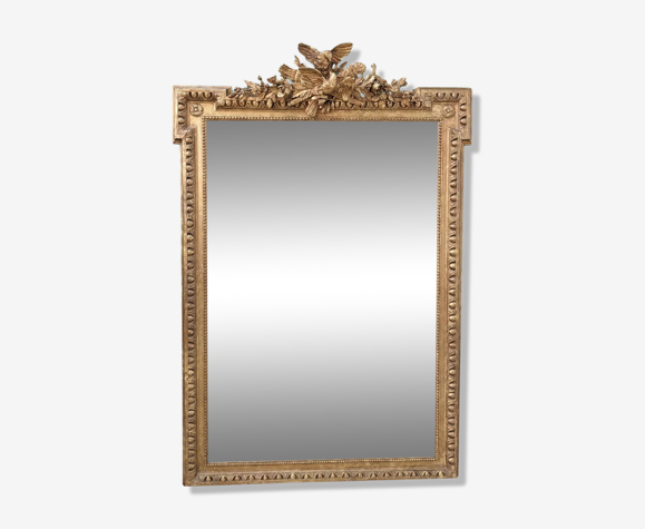 Miroir avec moulures ancien, 153x102 cm