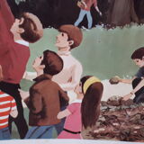 Map displays school lesson fall vintage 1967