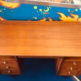 Mahogany writing desk 6 drawers 1960