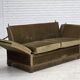 Canapé "Espagnol" à bras tombants, 2 places danois des années 1970, en velours de mobilier.