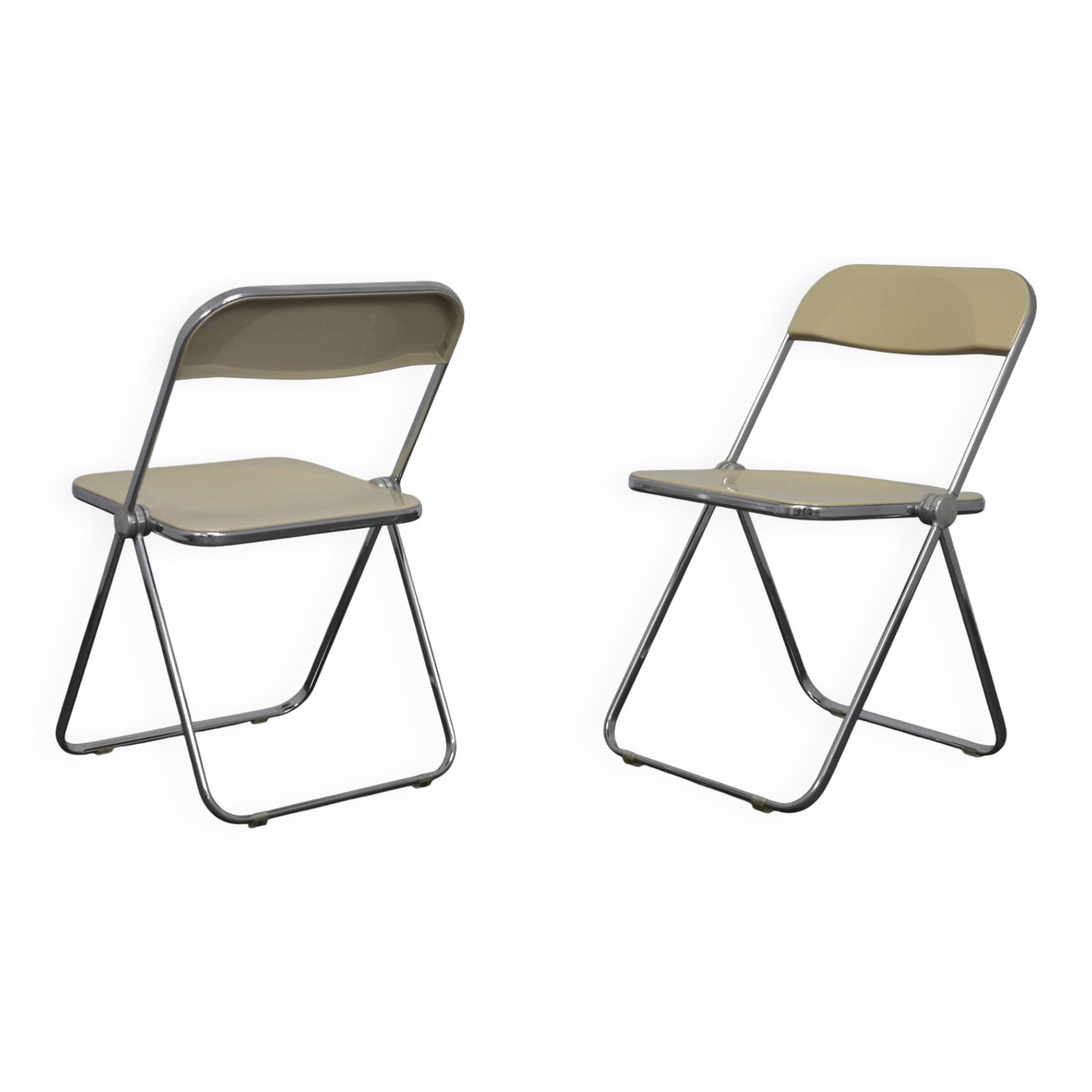 Paire de chaises pliantes Plia par Giancarlo Piretti pour Castelli, années 1970.