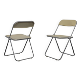 Pair of Plia folding chairs by Giancarlo Piretti for Castelli, 1970s
