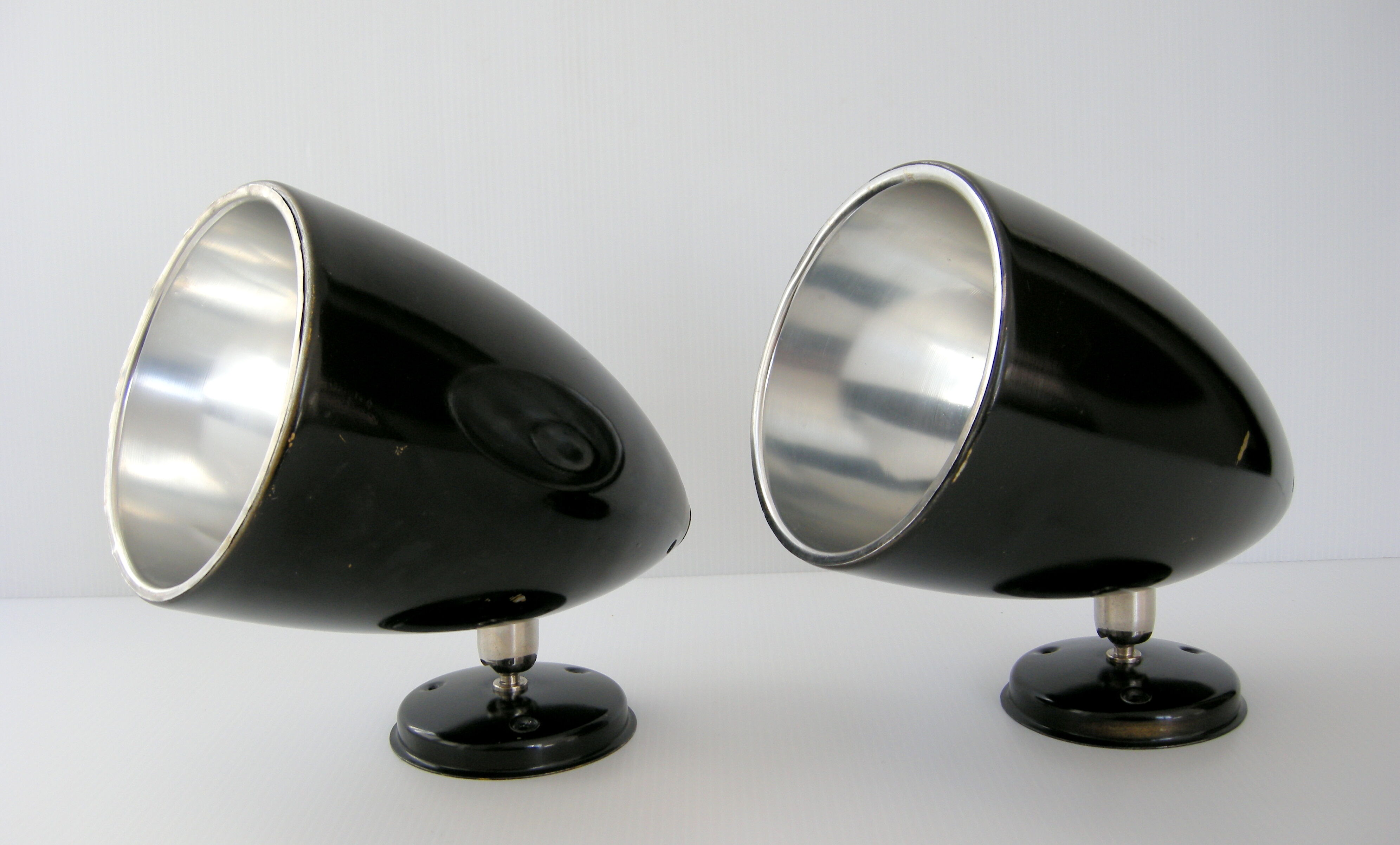 Pair of vintage 1950 adjustable spotlights
