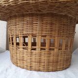 Wicker bottle holder basket