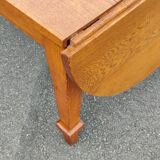Refectory table with flaps in solid oak