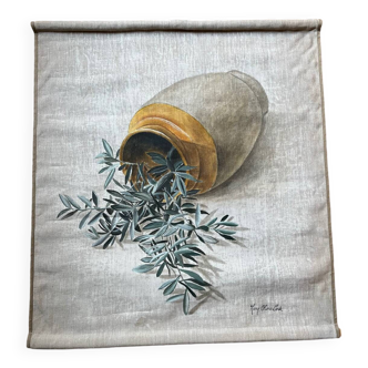 Painting on linen Provence Marie Olivia Cork