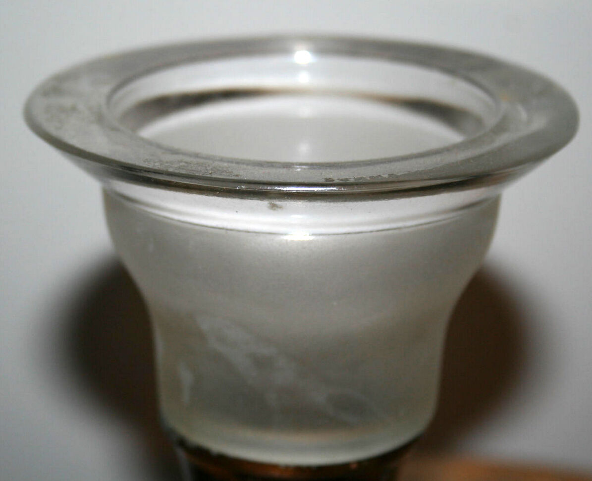 Metal and glass wooden desk lamp 1940