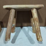 Small raw wood step stool