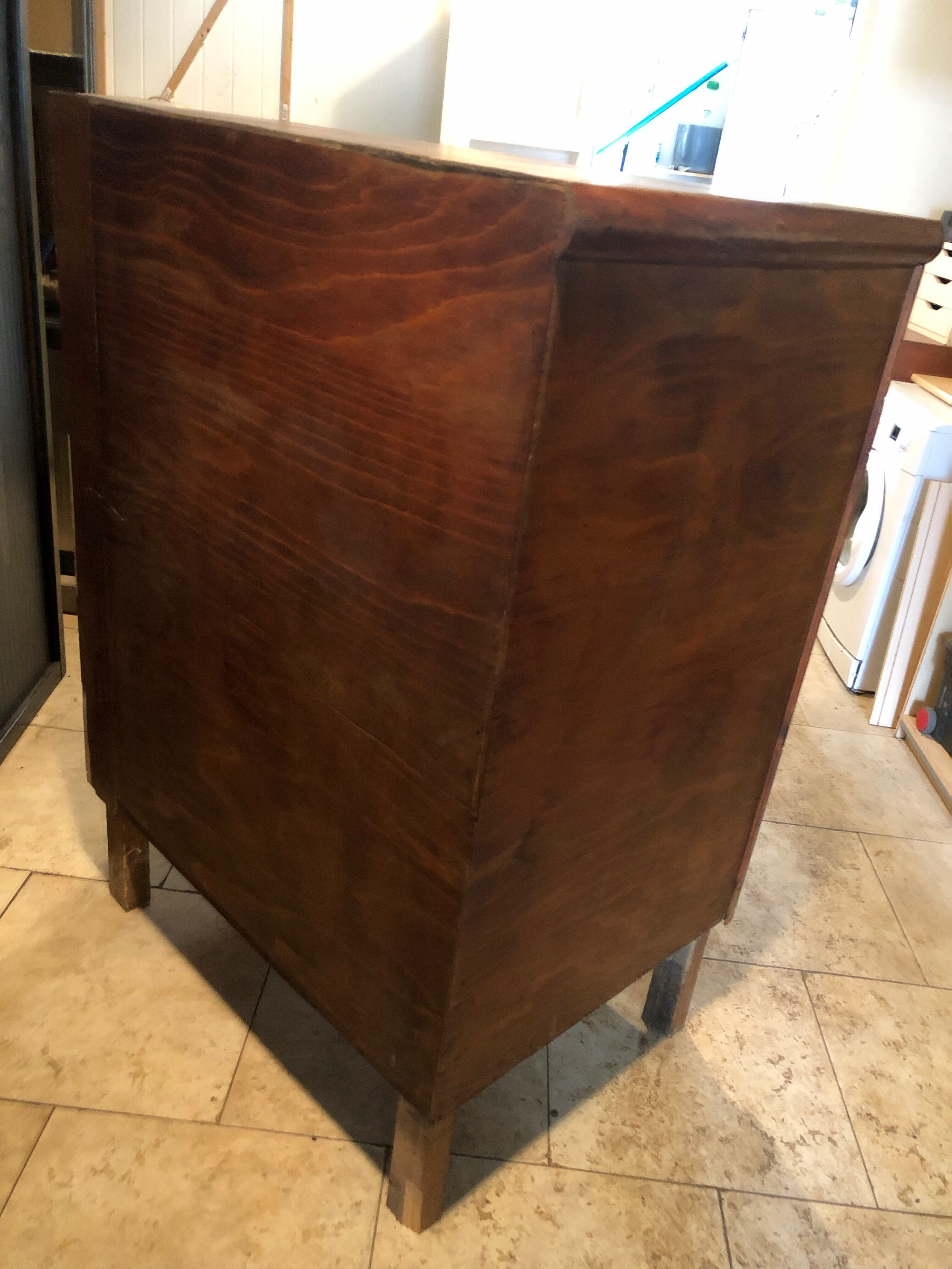 Vintage wooden fridge cabinet