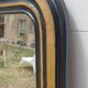 Vintage grand mirror in the 1970s style black and gold 109 x 79 cm