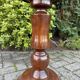 Robust Vintage Wooden Plant Stand, Oak Pedestal Table, Mid Century Pillar for Plants, Rustic Farmhouse Decor, Sturdy Home Accent