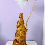 Lampe dorée fin XIXème