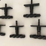 Vintage metal handles.