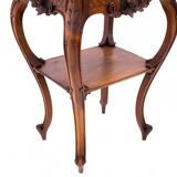 Small table with delicate carving, France, circa 1890.