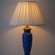 Bohemian Blue Art Glass Table Lamp, Czechoslovakia, circa 1920s
