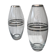 Paire de vases en verre et chrome années 70'