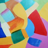 Abstract patchwork painting