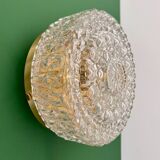 Vintage globe wall or ceiling light in molded glass