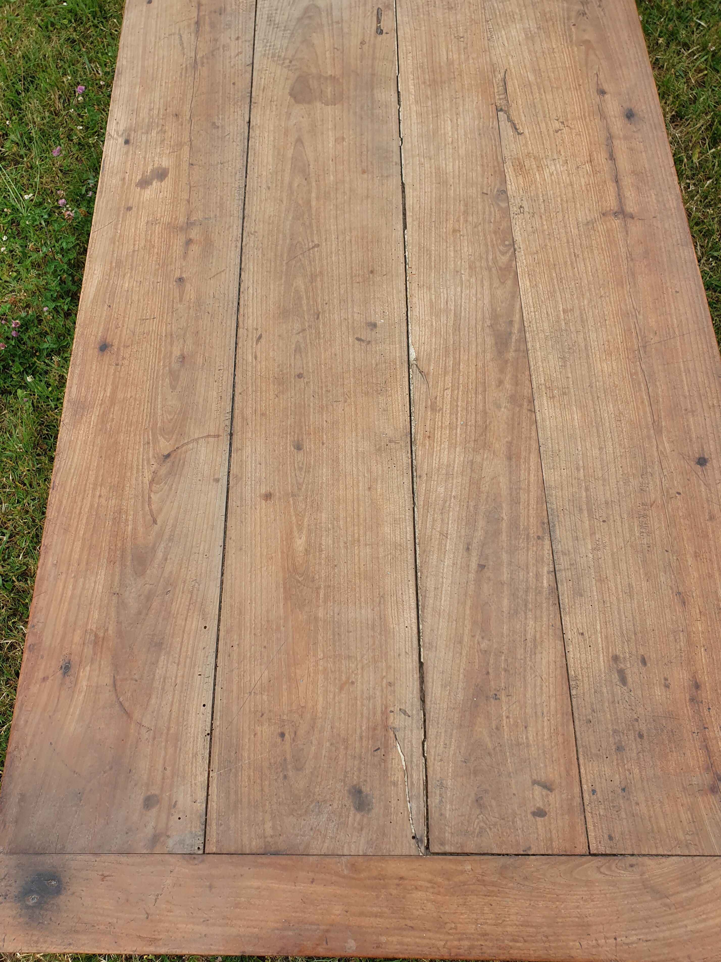 Old farmhouse table with drawers