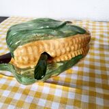 Corn cob slip gravy boat