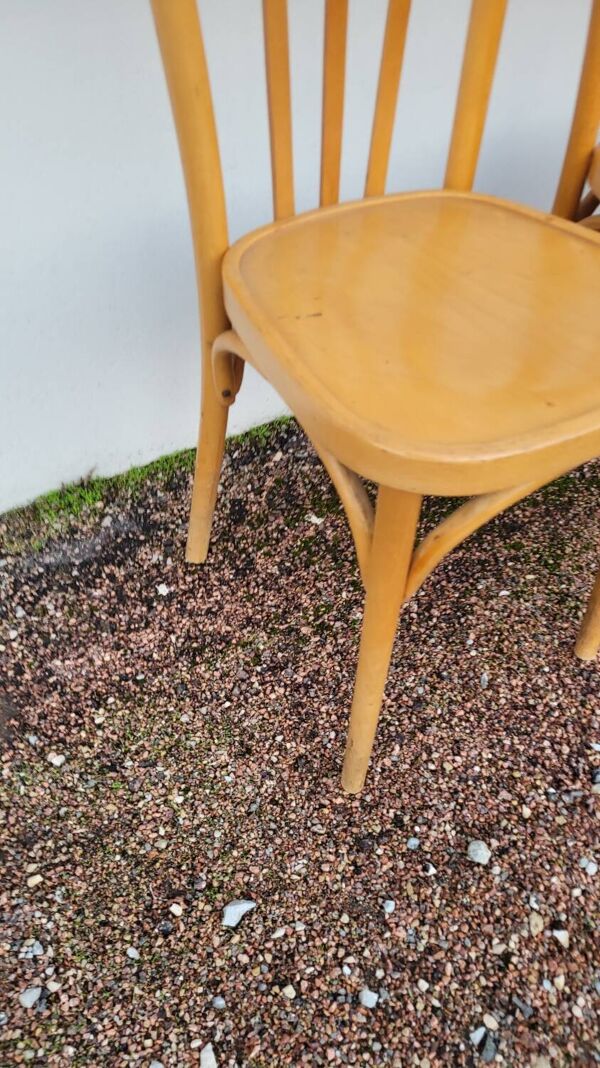 Série de 4 chaises de bistrot restaurant vintage -1950s