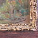 Oil painting on framed landscape panel signed J or F Muller