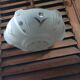 Chandelier with support copper globe art deco frosted glass