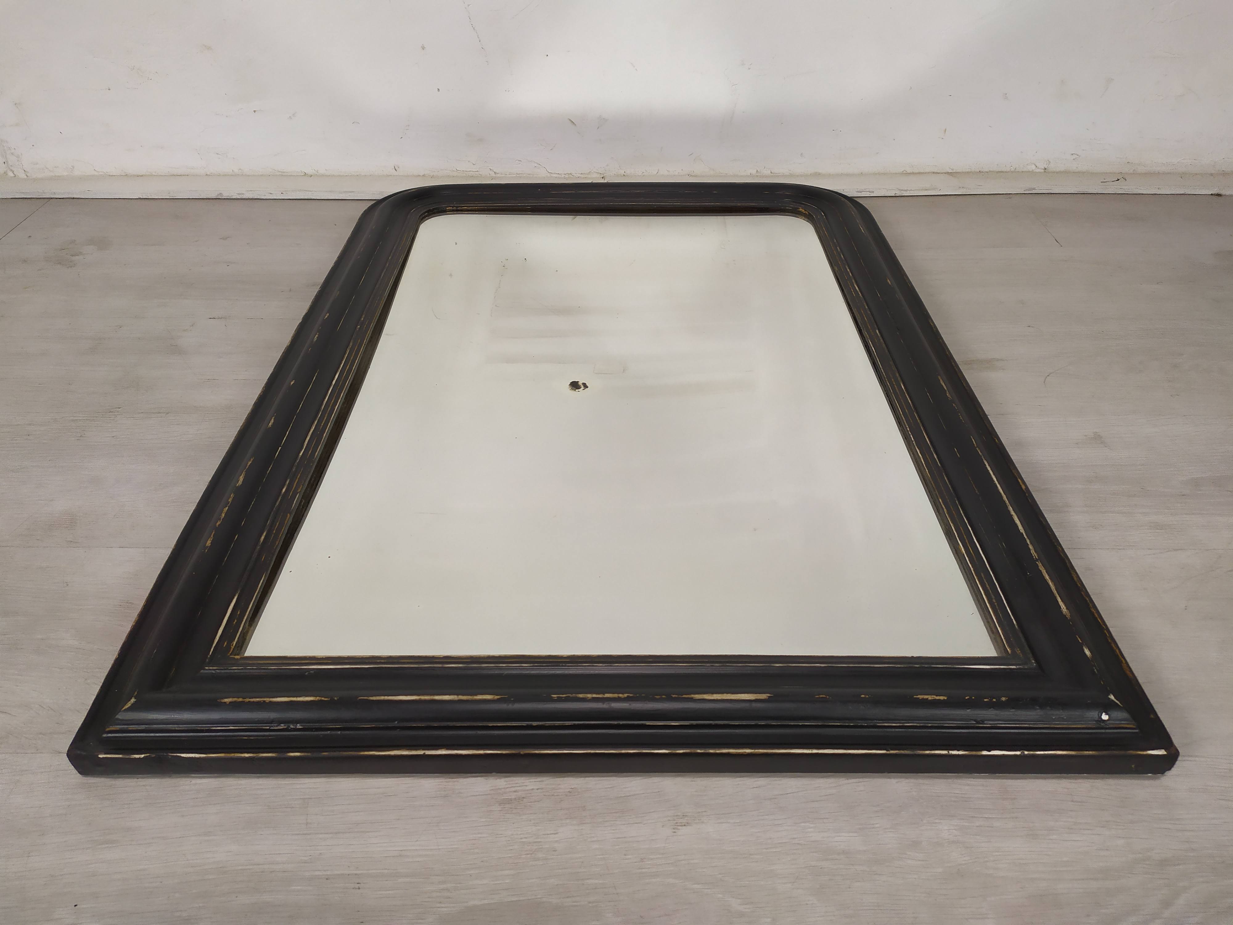 Black Louis Philippe mirror 68x95cm