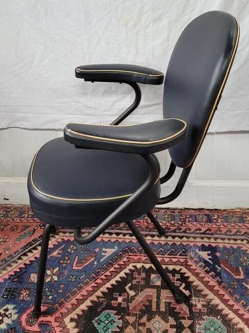 Metal and skai hairdresser's armchair 60s