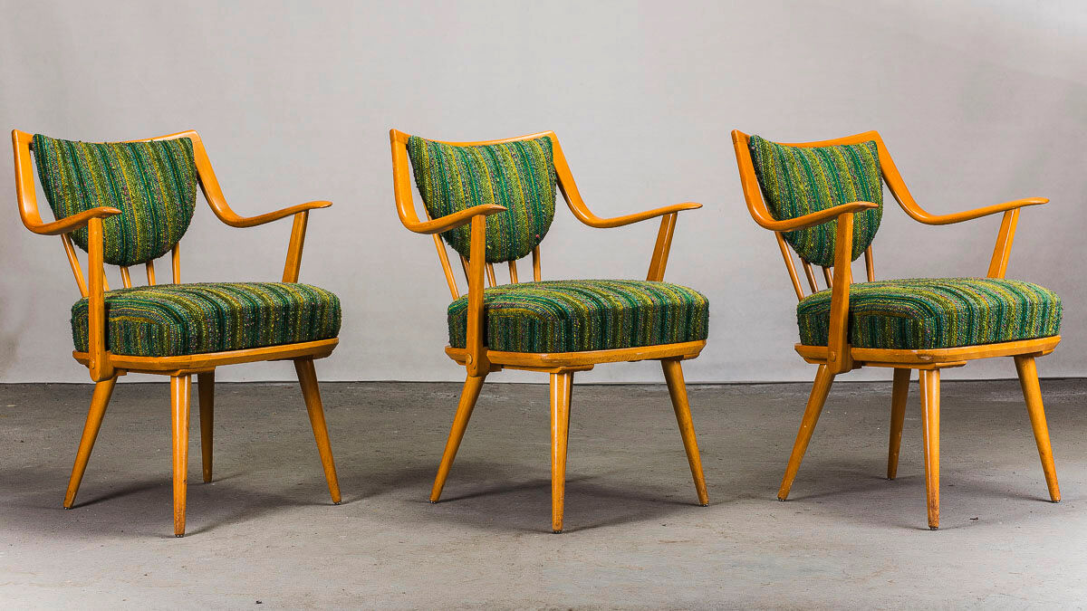 German Beech Armchairs from Casala, 1950s, set of 6