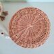 Vintage rattan basket interior liberty fabric
