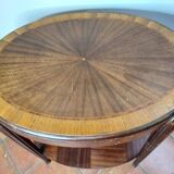 Marquetry pedestal table