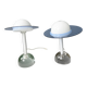 Pair of "Plutone" glass table lamps, model 2701, by Daniela Puppa for Fontana Arte, Italy, 1981