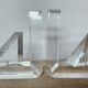 Bookends in solid methacrylate – Rare modernist design, 1980s