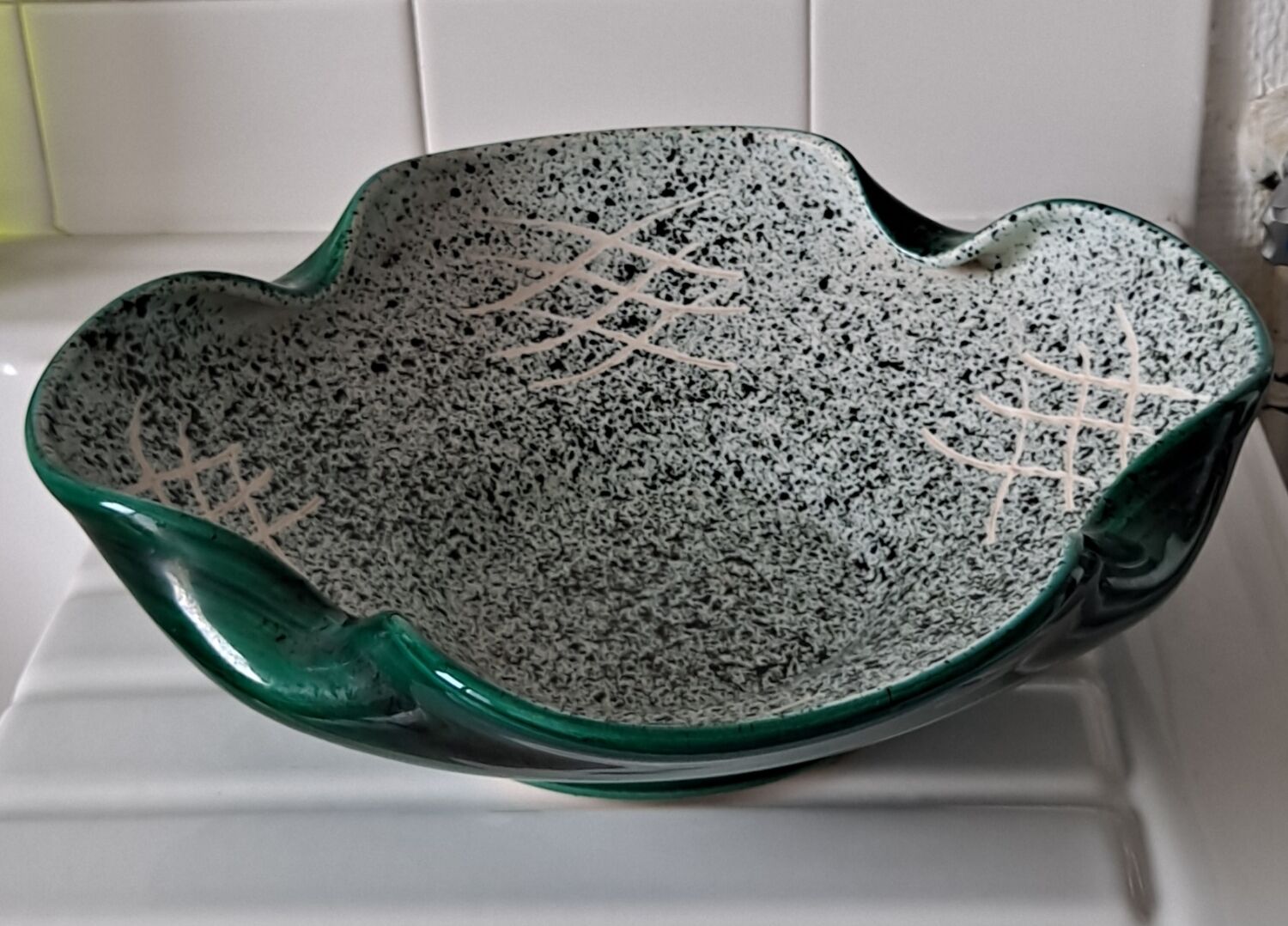 Green ceramic cup 50s