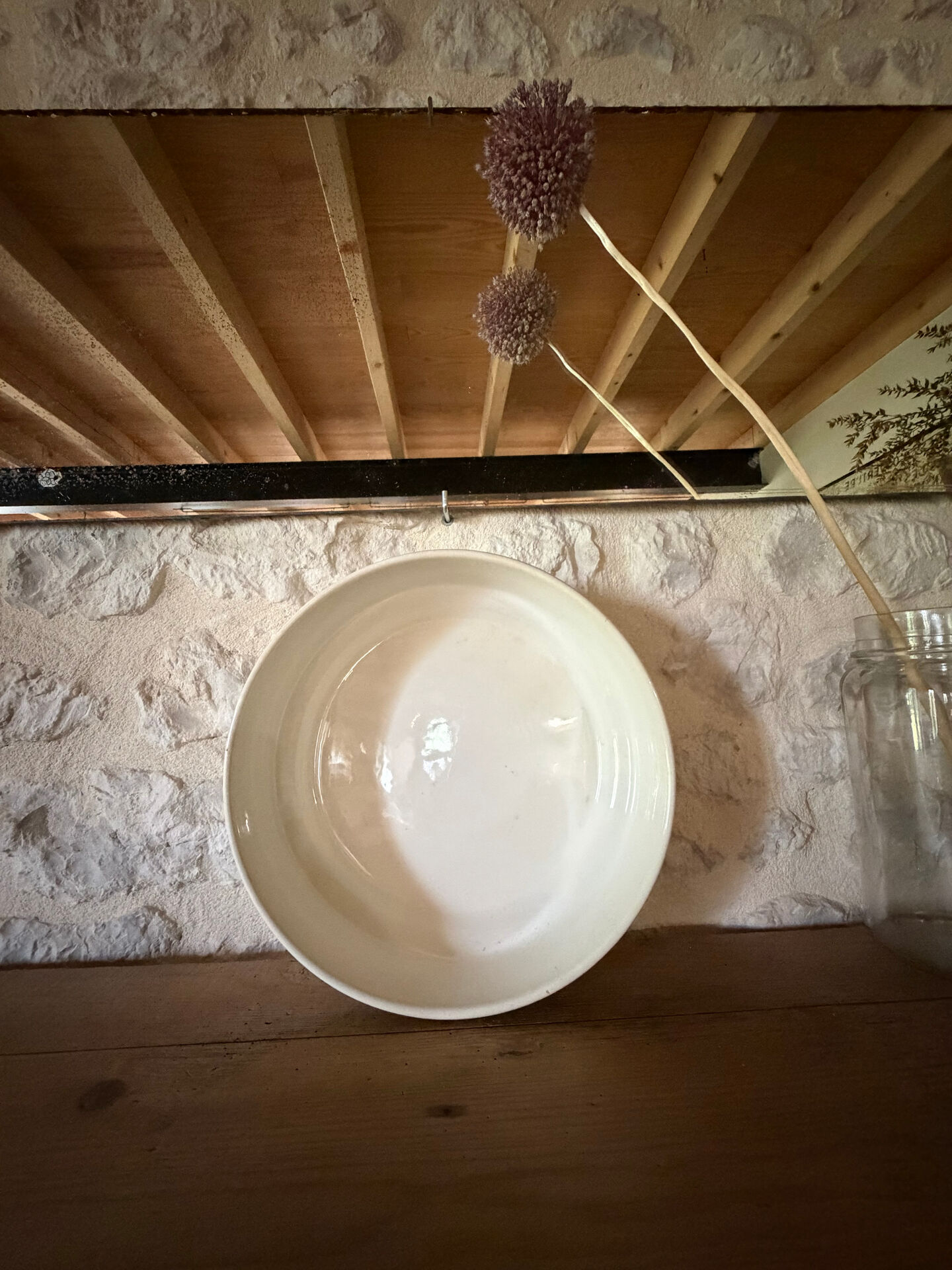 Large earthenware salad bowl