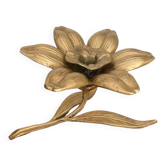 Brass flower candle holder from the 60s