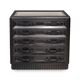 Antique 20thc italian ebonised chest of drawers with display top c.1930