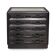 Antique 20thc italian ebonised chest of drawers with display top c.1930