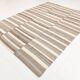 Contemporary Brown & Beige Striped Motifs Vintage Kilim Rug, 226x306Cm