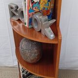1960s teak corner shelf unit