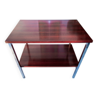 International Furniture side table, chrome and rosewood, 1970