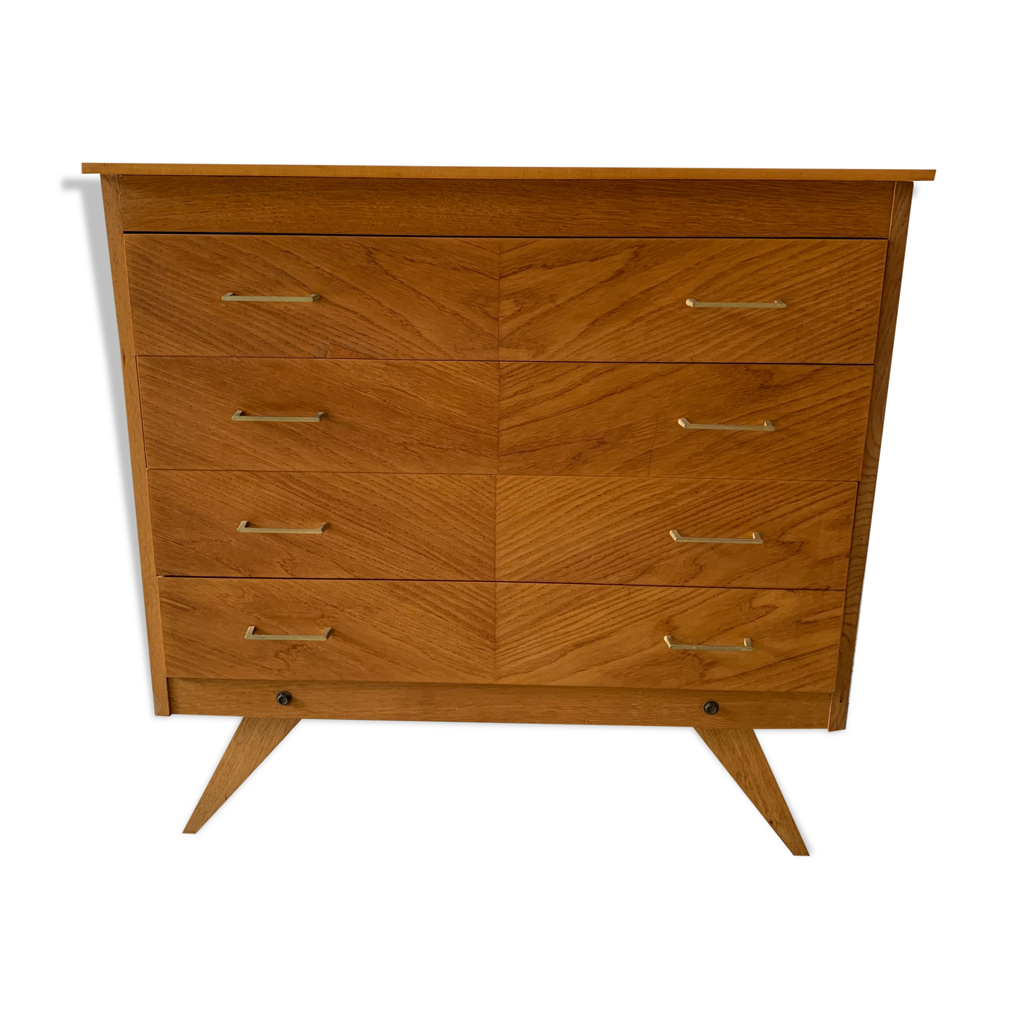 Chest of drawers with compass feet